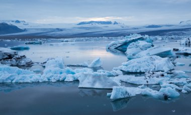 Mavi buzdağları yüzüyor