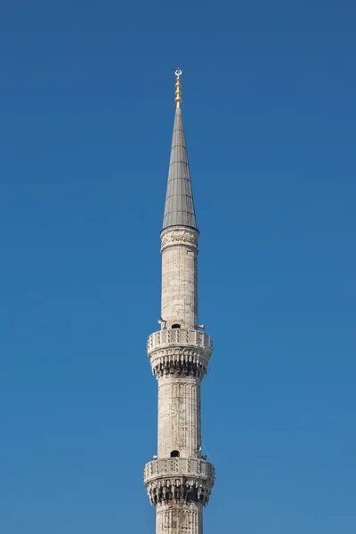 Minarete de mezquita azul, Estambul, Turquía — Foto de Stock