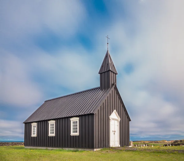 Houten kerk, lange blootstelling — Stockfoto