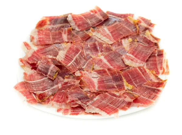 Jabugo ham plate closeup — Stock Photo, Image