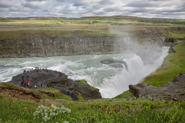 Vattenfallet gullfoss, Island — Stockfoto