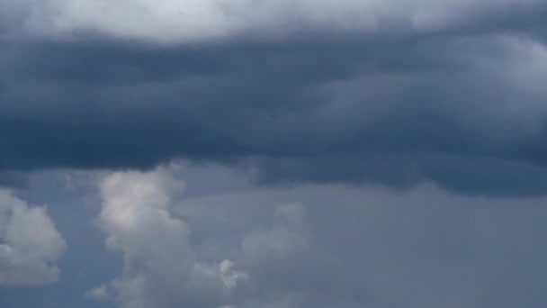 Burzliwe chmury i kolumny deszczowe na horyzoncie — Wideo stockowe