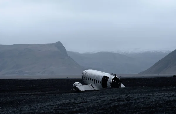 아이슬란드의 뒷모습 과 비행기의 흔들림 — 스톡 사진