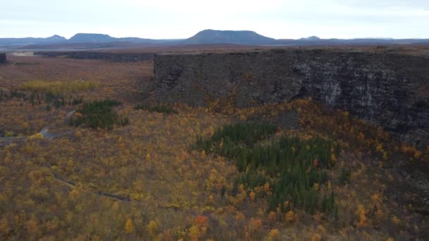 Вид Каньон Асбырги Осенью — стоковое видео