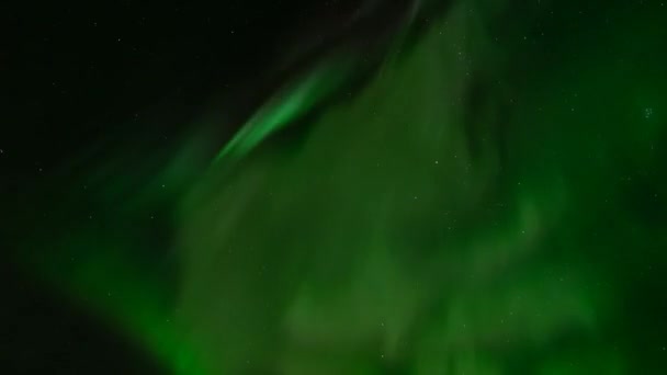 Aurora Borealis Time with star trail — стоковое видео