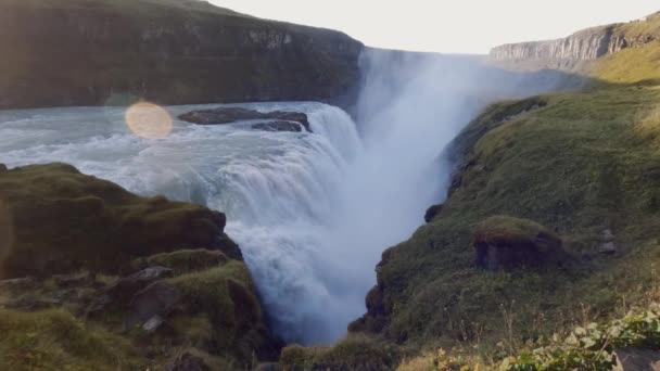 Cascada Gullfoss en cámara súper lenta — Vídeos de Stock