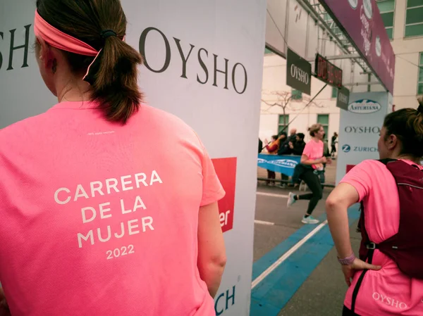 Mujer Carrera contra el cáncer en Valencia, España —  Fotos de Stock
