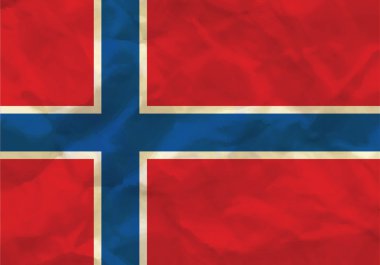buruşuk Norveç bayrağı