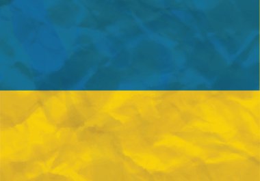 buruşuk Ukrayna bayrağı