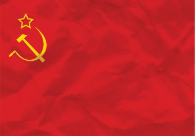 buruşuk Sovyetler Birliği bayrağı