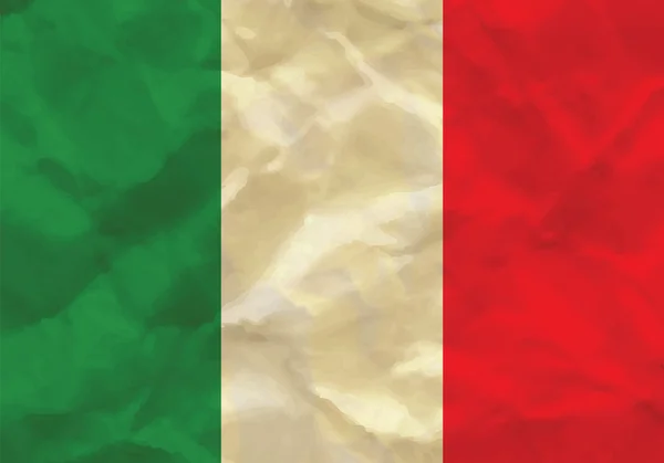 Drapeau froissé de l'Italie — Image vectorielle