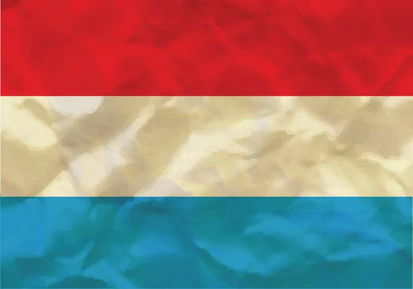 룩셈부르크의 구겨진된 국기 — 스톡 벡터