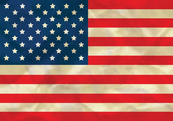 Crumpled flag of USA - Stok Vektor