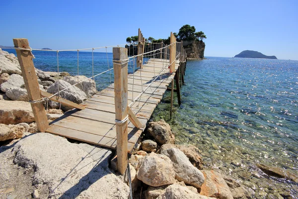 Footbridge em Agios Sostis, ilha de Zakynthos — Fotografia de Stock