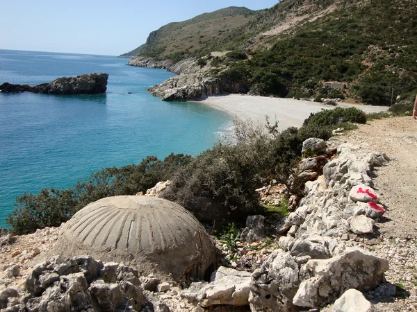 Plage de Jali, Albanie du Sud — Photo