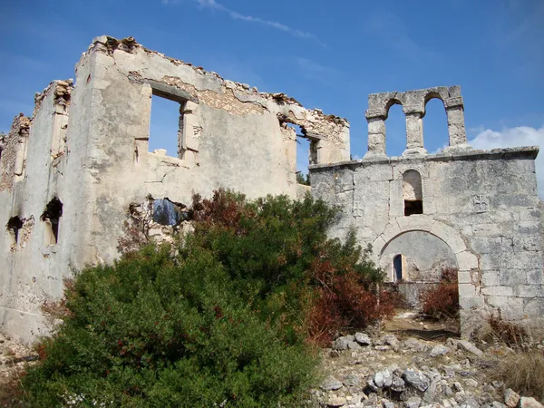 Ruins of St Dennis Monastery, Zante island, Greece — Stock Photo, Image