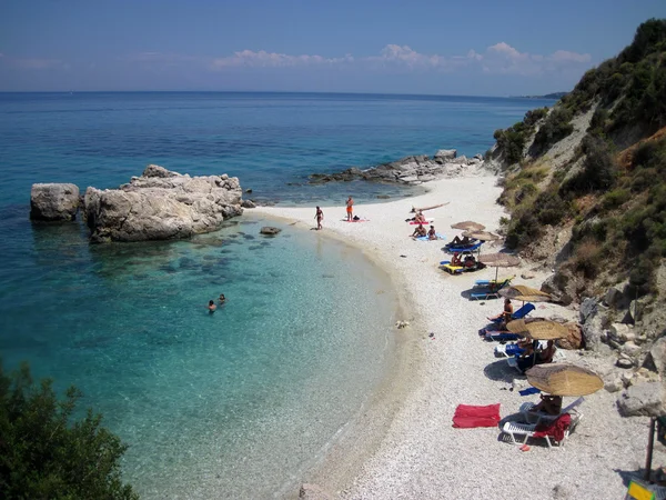 Xigia, spiaggia di zolfo, isola di Zante, Grecia meridionale Fotografia Stock