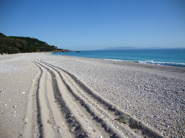 Livadi beach, Himara village, South Albania