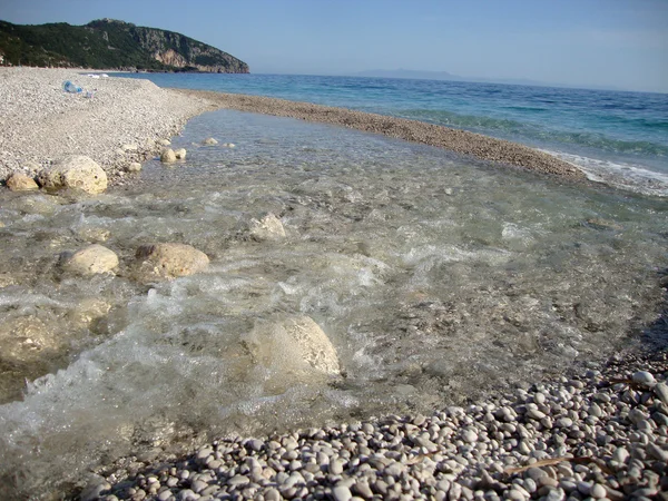 Plage de Drymades, village de Dhermi, Riviera albanaise — Photo