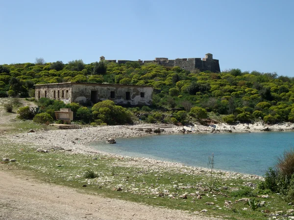 Palermo baai, gemeente Cheimarra village, Albanese riviera — Stockfoto
