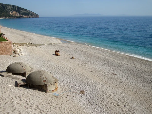 Drymades beach, Dhërmi, södra Albanien — Stockfoto