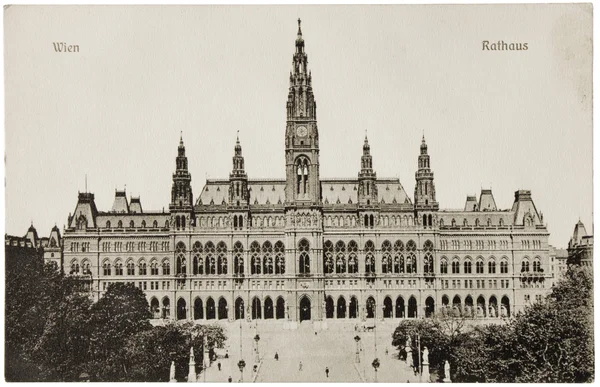 Vienna City Hall Postcard — Stock Photo, Image