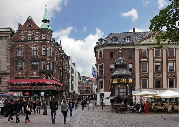 Nygade street (Strøget), Kodaň — Stock fotografie