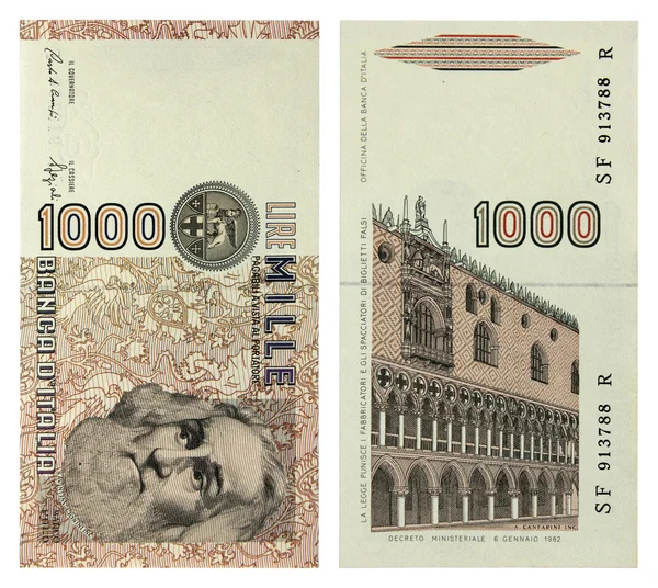 1000 Italiaanse lire — Stockfoto