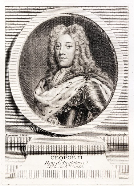 Król george ii portret Zdjęcie Stockowe