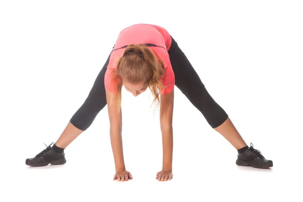 Menina fazendo exercício esportivo — Fotografia de Stock