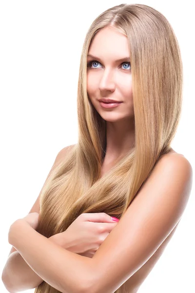 Menina com cabelo comprido — Fotografia de Stock