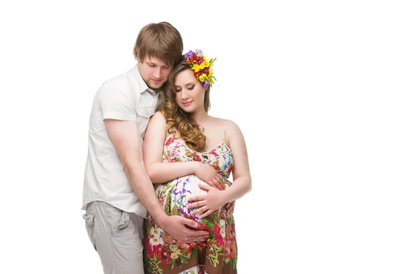 Pregnant young couple — Stock Photo, Image