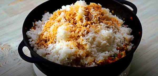 Rice Vegetables Cauldron — Stock Photo, Image