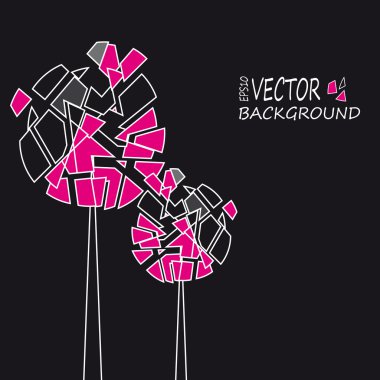 Çiçeklerle soyut arkaplan