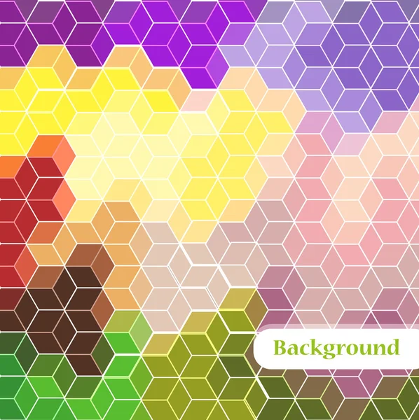 Abstraktní pozadí s barevných geometrických tvarů — Stockový vektor