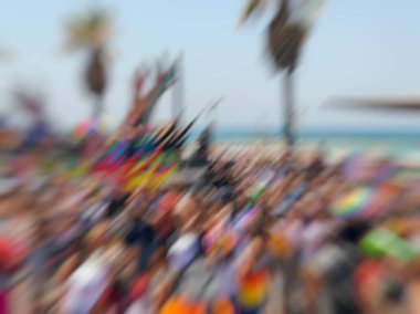 Gay Pride Parade, Tel Aviv, soyut hareket bulanıklığı etkisi