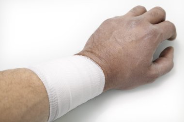 Bandaged hand clipart