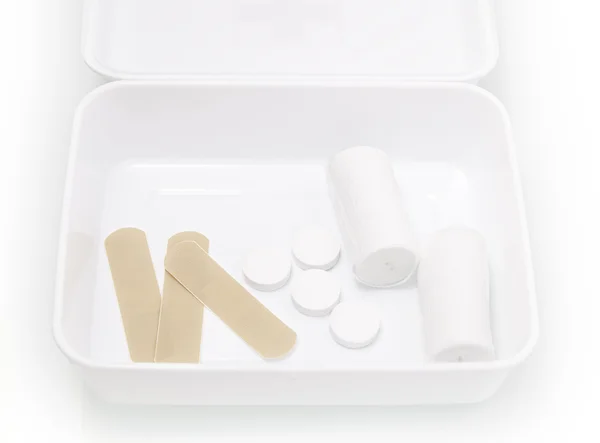 Trousse de premiers soins, médicament — Photo