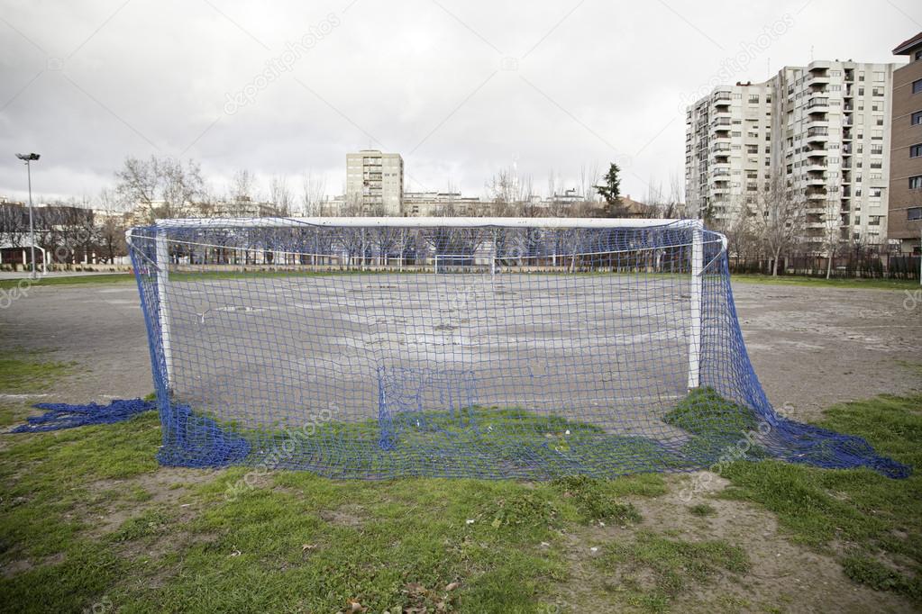 Football field in the city