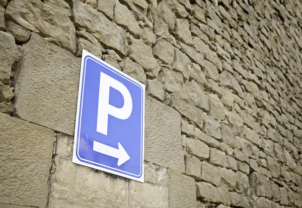 Señal de estacionamiento calle —  Fotos de Stock