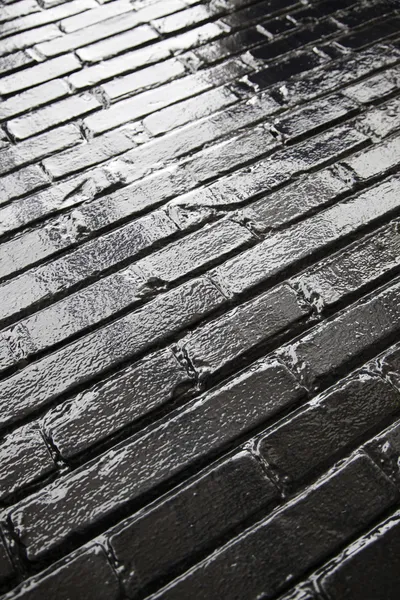 Brillante piso negro — Foto de Stock
