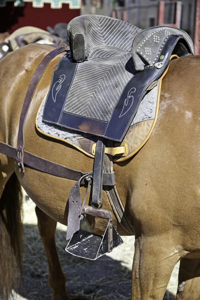 Saddle on Horse — Stock Photo, Image