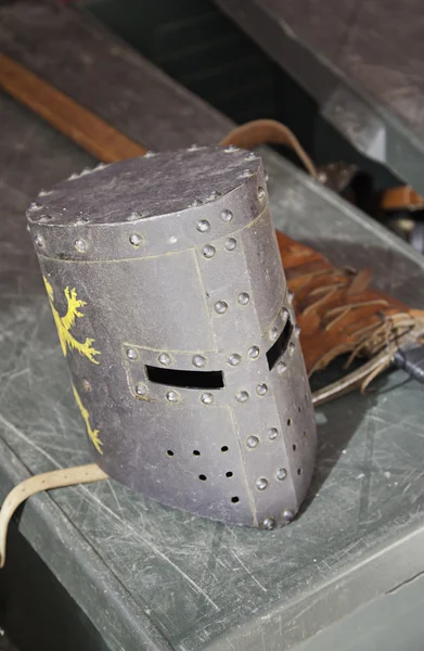 Capacete medieval protetor — Fotografia de Stock