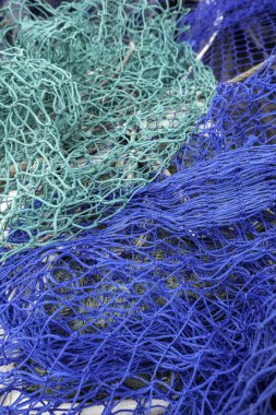 Geleneksel balıkçılık için eski ağların ayrıntıları