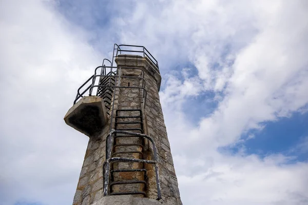 Détail Phare Pour Pêcheurs Sur Une Plage Espagne — Photo