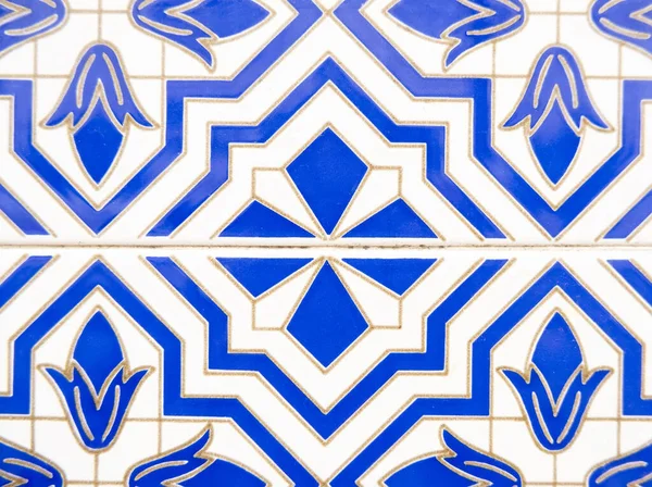 Detail Der Keramischen Dekoration Einer Fassade Traditionelle Portugiesische Kunst — Stockfoto