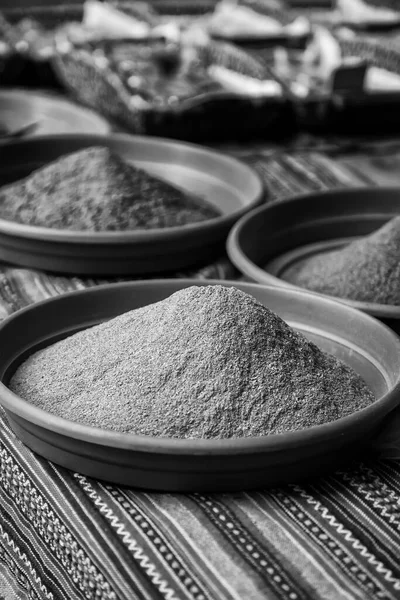 Ground Spices Market Condiment Detail Exotic — Stock Photo, Image