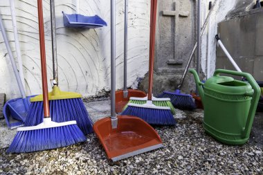 Cleaning, hygiene and health tools detail