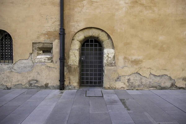 Detalle Del Antiguo Edificio Medieval Arquitectura Historia —  Fotos de Stock