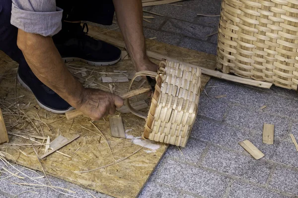 Detail Traditional Crafts Wicker Old Trade — Stok fotoğraf